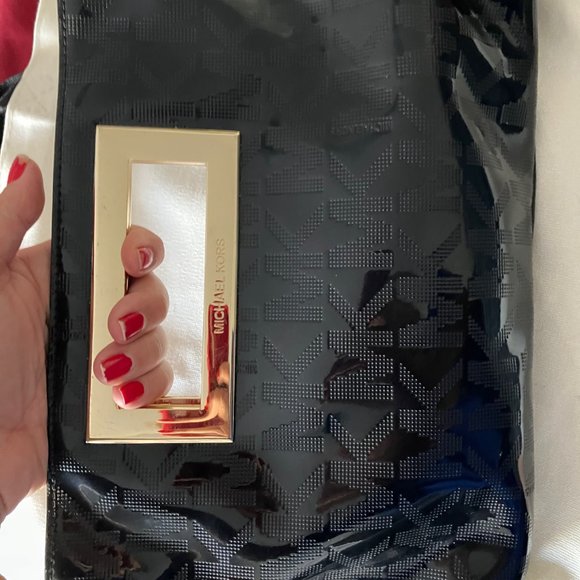 Michael Kors Black with Gold Clutch - Picture 4 of 6